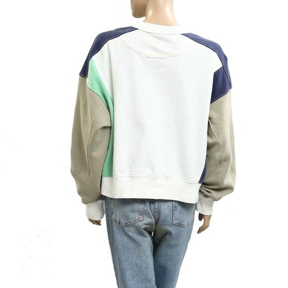 Free People FP Movement Intercept Logo Pullover Sweatshirt Top Printed S 283173 - Picture 7 of 9